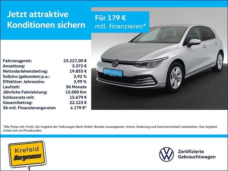 Silber Gebraucht 2024 VW Golf Life Limousine | 23.227 € (Fairer Preis) - Bild 1/3