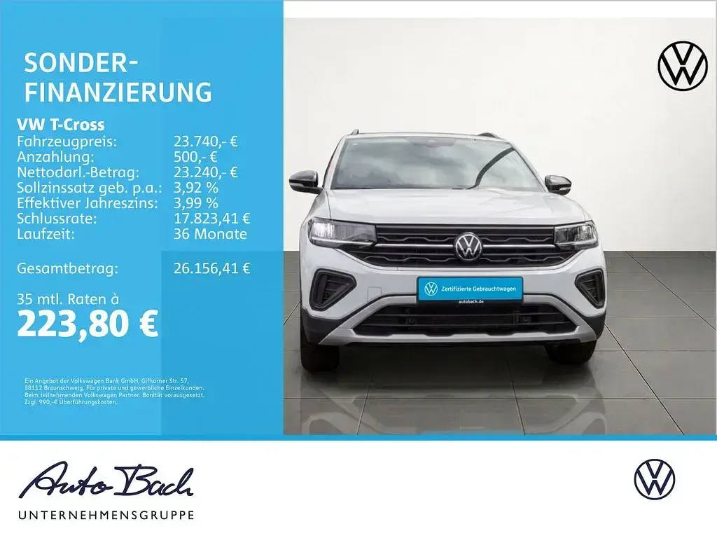 Gebraucht VW T-Cross Goal 116 PS (85 kW) 2025 Weiß SUV