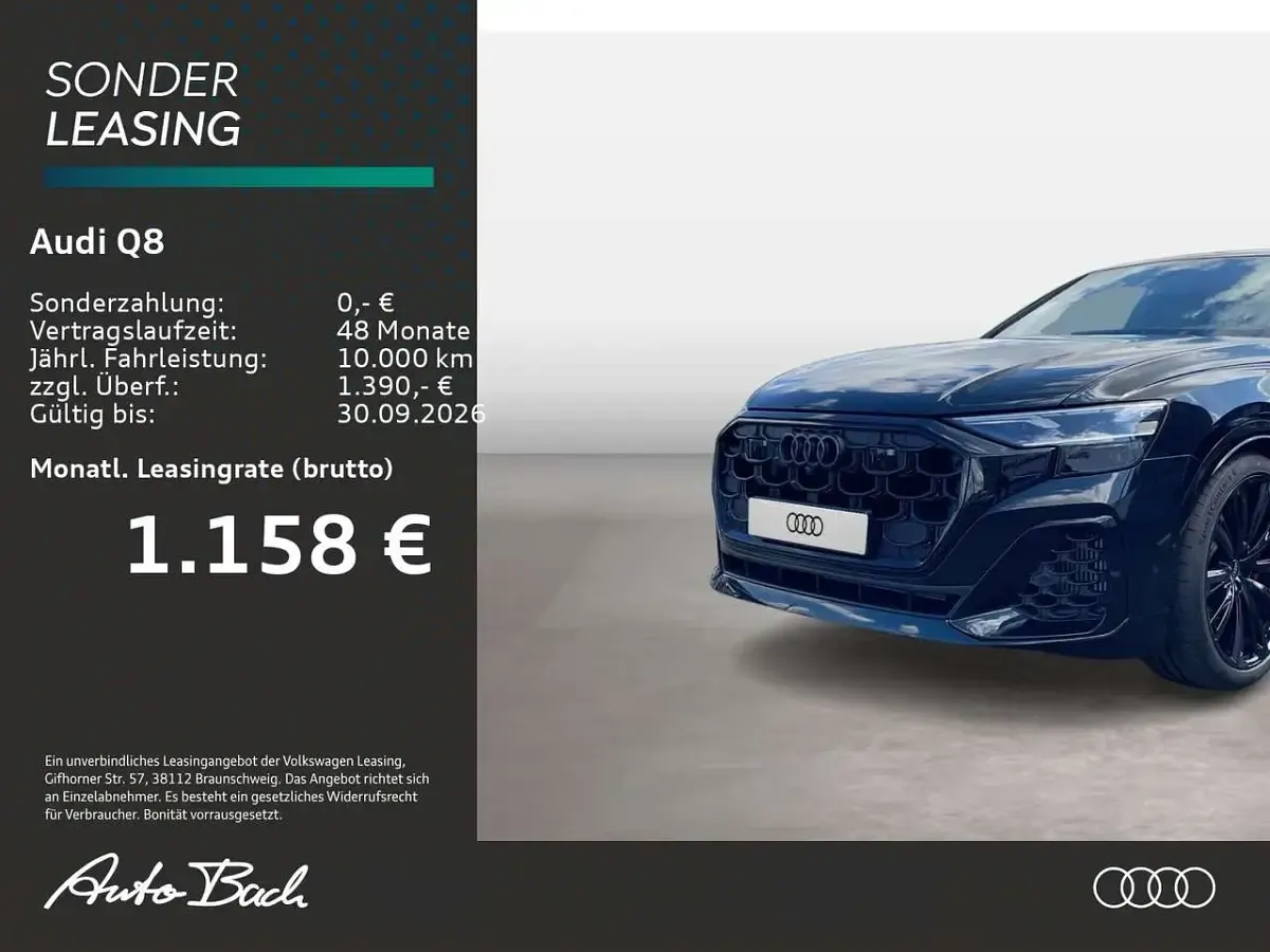 Neu Audi Q8 Sport 489 PS (359 kW) 2026 Schwarz SUV