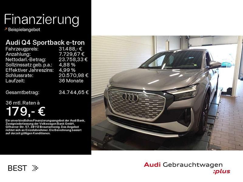 Taifungrau metallic Gebraucht 2022 Audi Q4 Sportback e-tron S-Line SUV | 31.488 € (Guter Preis) - Bild 1/4