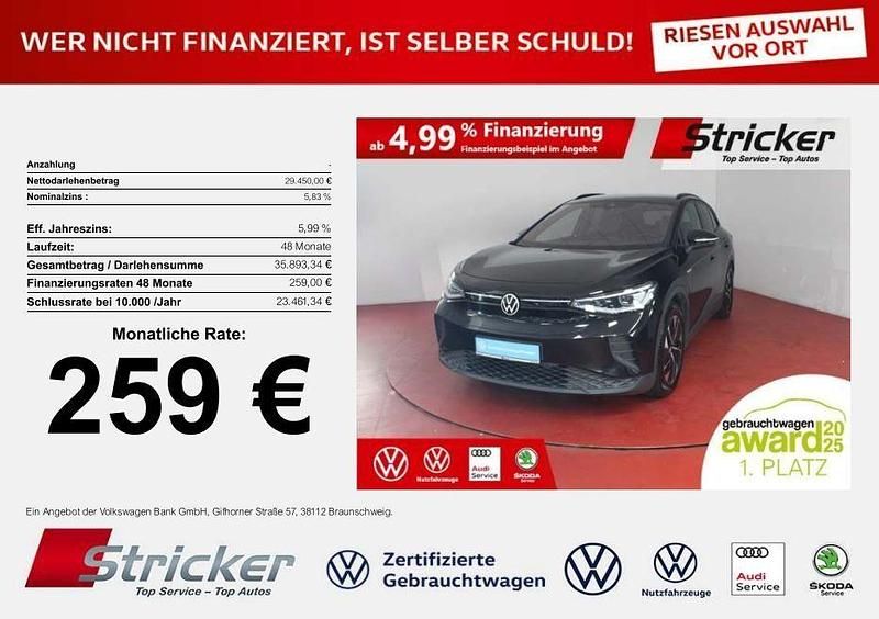 Schwarz (grenadillschwarz metallic) Gebraucht 2023 VW ID.4 Pro Performance SUV | 29.449 € (Superpreis) - Bild 1/4
