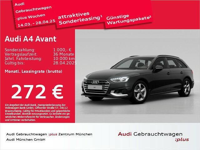 Mythosschwarz metallic Gebraucht 2024 Audi A4 Advanced Kombi | 39.353 € (Etwas zu teuer) - Bild 1/1