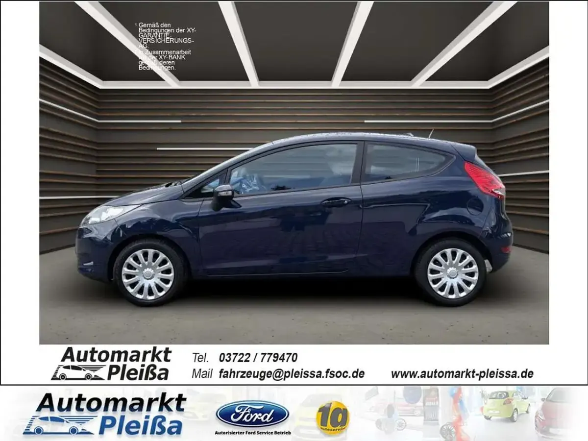 Gebraucht Ford Fiesta Trend 82 PS (60 kW) 2009 Blazer blau Kleinwagen