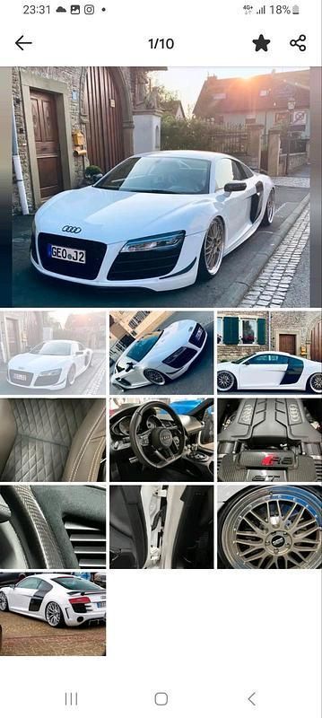 Weiß Gebraucht 2008 Audi R8 Coupé Coupé | 61.500 € - Bild 1/4