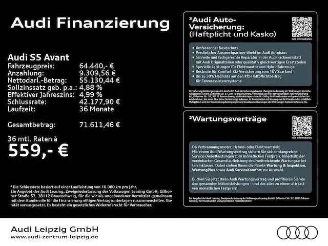 Gebraucht Audi S5 Ambiente 367 PS (269 kW) 2024 Ascariblau metallic Kombi