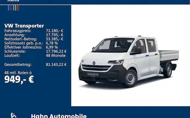 Neu VW T7 150 PS (110 kW) 2026 Weiß Van