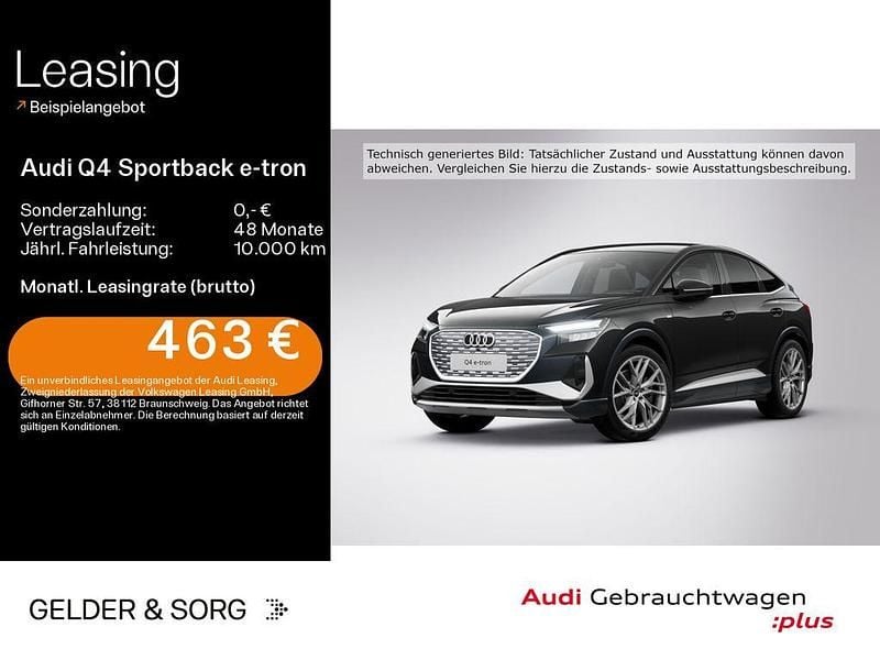 Schwarz Gebraucht 2025 Audi Q4 Sportback e-tron S-Line SUV | 45.980 € (Superpreis) - Bild 1/4