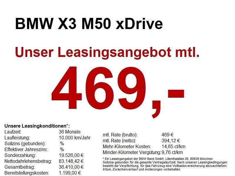 Blau Neu 2025 BMW X3 SUV | 82.231 € (Guter Preis) - Bild 1/1