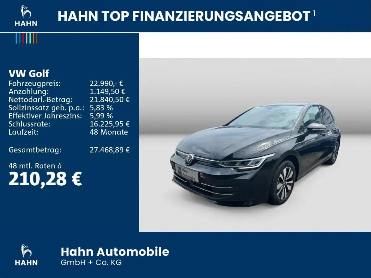 Gebraucht VW Golf VIII Goal 116 PS (85 kW) 2025 Schwarz Limousine