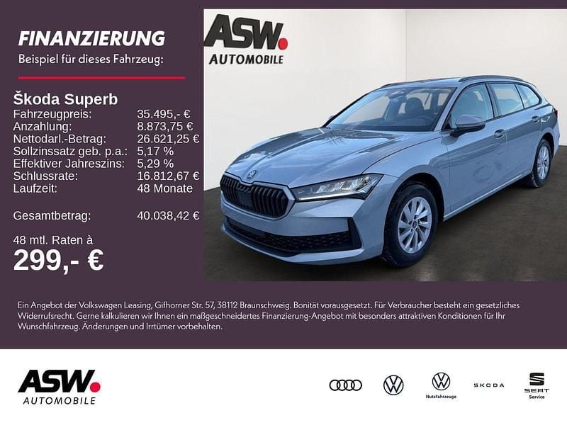Aluminiumsilber metallic Neu 2026 Skoda Superb Essence Kombi | 35.495 € - Bild 1/4