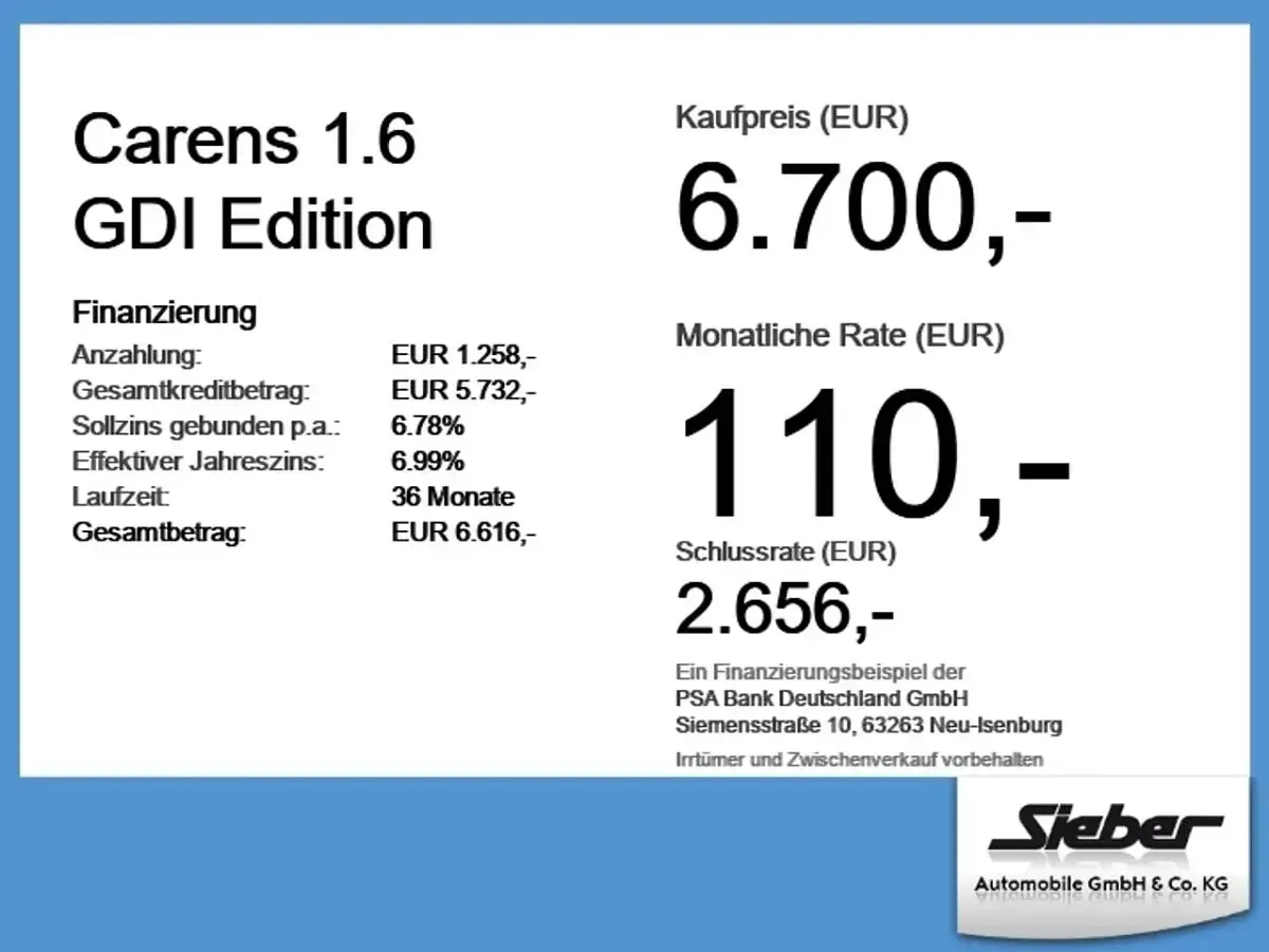 Gebraucht Kia Carens 135 PS (99 kW) 2015 Silber Van / Kleinbus