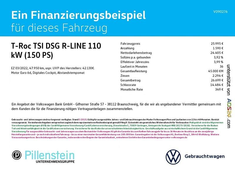 Gebraucht VW T-Roc IQ Drive 150 PS (110 kW) 2022 Silber SUV