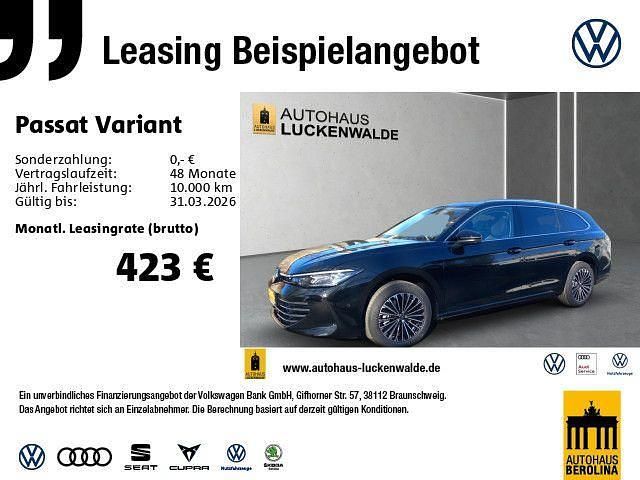 Gebraucht VW Passat IQ Drive 150 PS (110 kW) 2025 Schwarz Kombi