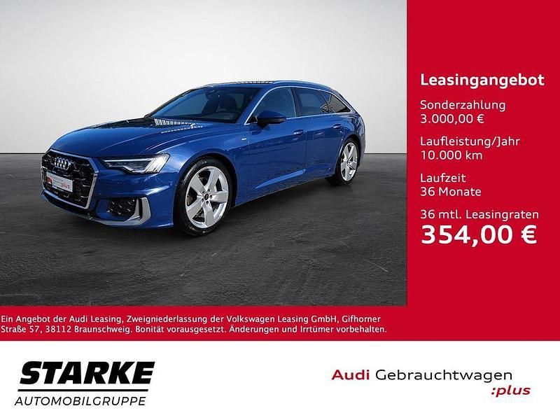 Ascariblau metallic Gebraucht 2025 Audi A6 S-Line Kombi | 49.980 € - Bild 1/4