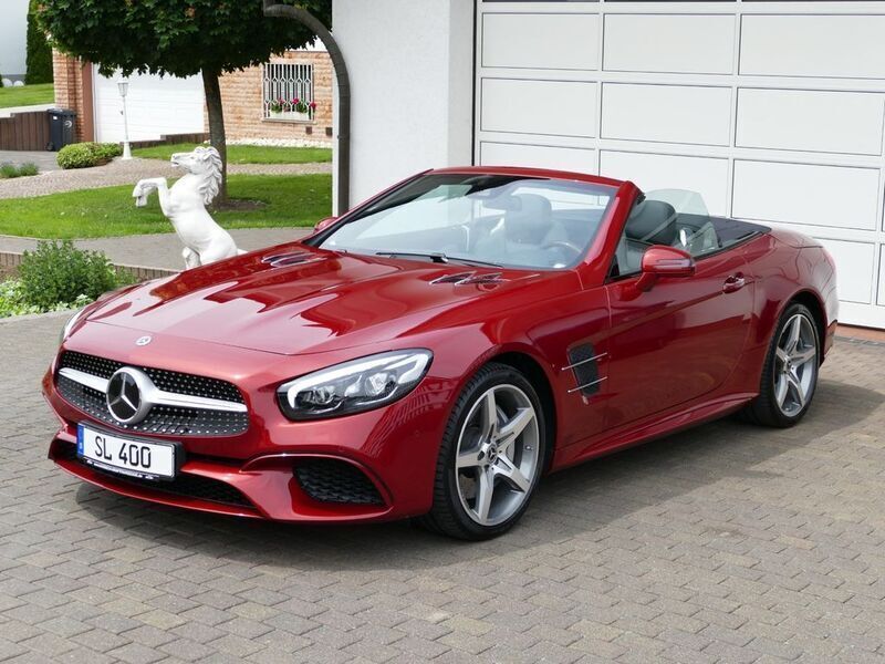 Rot Gebraucht 2017 Mercedes SL400 AMG Cabrio | 57.900 € - Bild 1/4