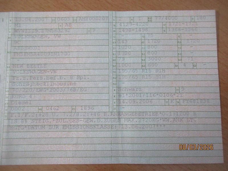 Gebraucht VW Beetle 105 PS (77 kW) 2007 Schwarz Kleinwagen