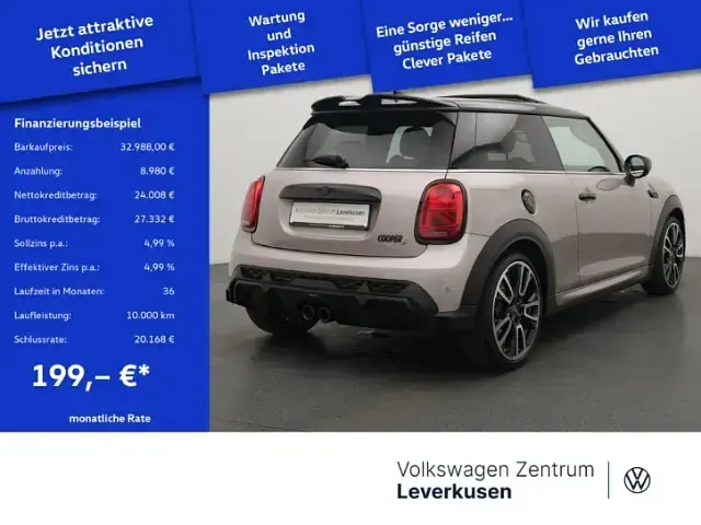 Gebraucht Mini Cooper S 178 PS (130 kW) 2023 Schwarz / rooftop grey (metallic) Kleinwagen