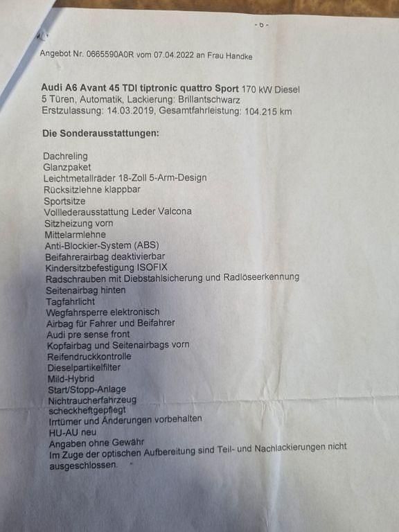 Gebraucht Audi A6 Sport 231 PS (169 kW) 2014 Schwarz Kombi