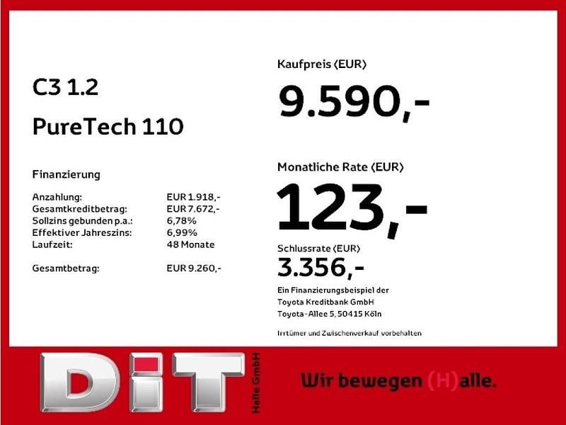 Gebraucht Citroën C3 Shine 110 PS (80 kW) 2018 Weiß Kleinwagen
