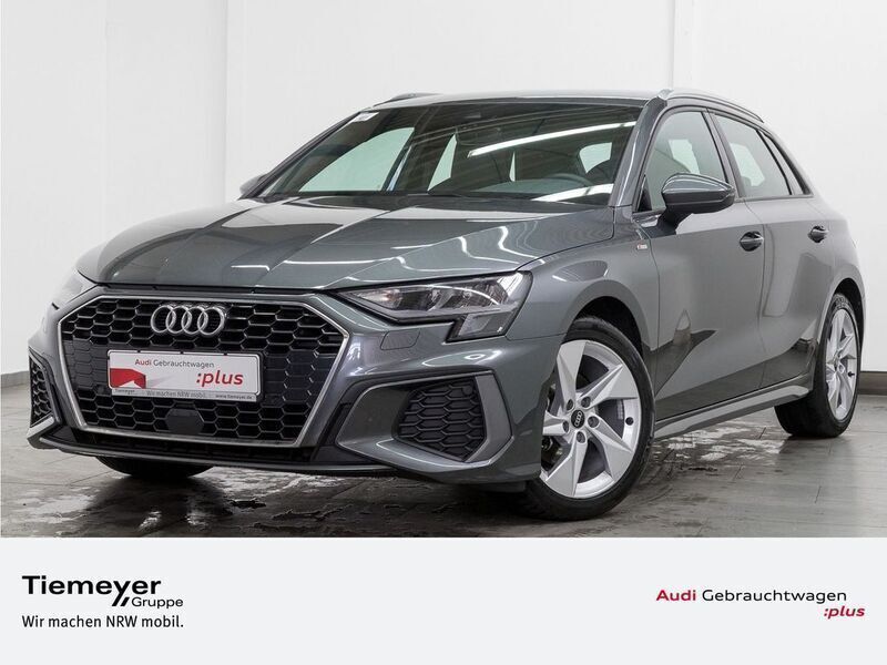 Grau Gebraucht 2023 Audi A3 Sportback S-Line Limousine | 29.110 € (Fairer Preis) - Bild 1/4