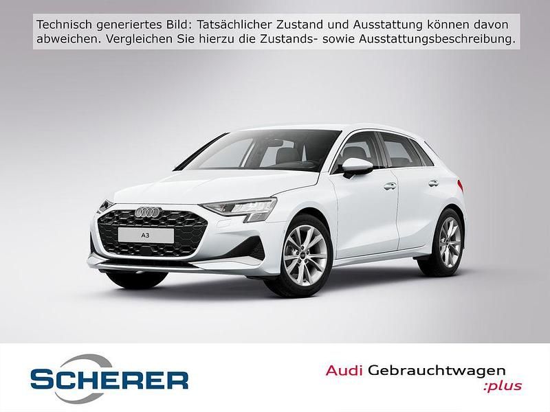 Gletscherweiß metallic (metallic) Gebraucht 2025 Audi A3 Ambiente Limousine | 32.990 € (Fairer Preis) - Bild 1/4