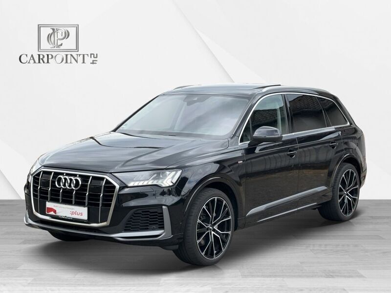 Orcaschwarz metallic Gebraucht 2021 Audi Q7 S-Line SUV | 45.700 € (Teuer) - Bild 1/4
