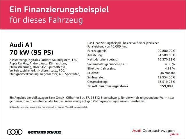 Gebraucht Audi A1 Sportback Advanced Plus 95 PS (69 kW) 2024 Schwarz Kleinwagen