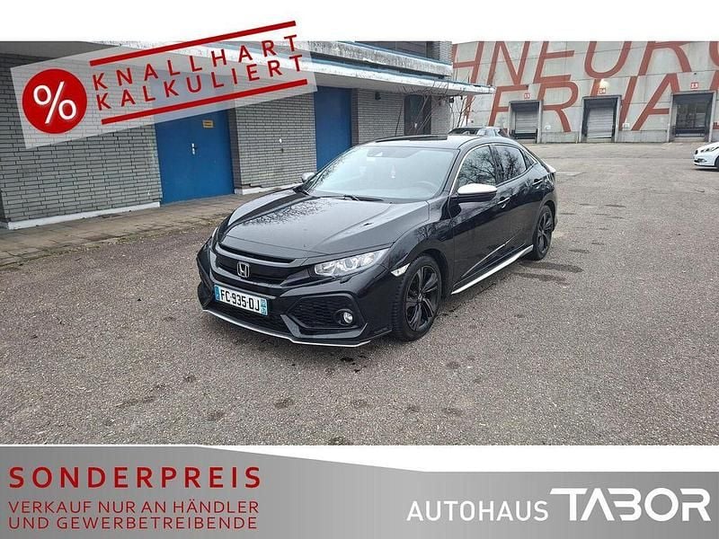 Crystal black p. Gebraucht 2018 Honda Civic Elegance Limousine | 11.985 € (Fairer Preis) - Bild 1/4