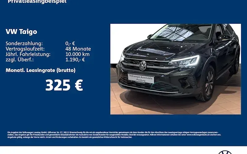 Neu VW Taigo Life 116 PS (85 kW) 2025 Schwarz SUV