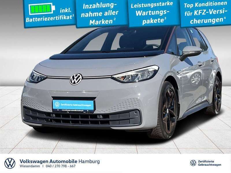 Gebraucht VW ID.3 Pro 106 kW (145 PS) 2021 Mondsteingrau/schwarz Kleinwagen