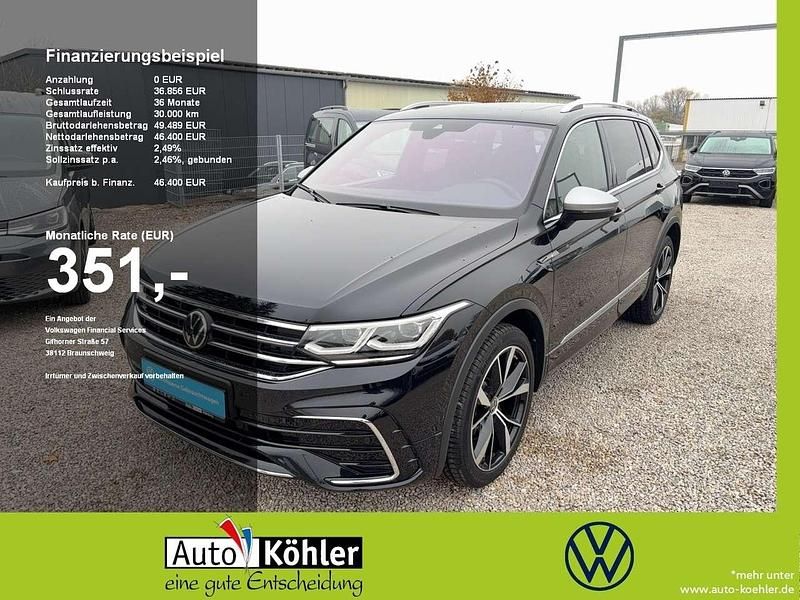 Deep black perleffekt / titanschwarz Gebraucht 2024 VW Tiguan Allspace R-line SUV | 46.400 € (Etwas zu teuer) - Bild 1/3
