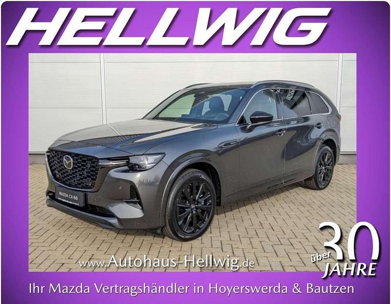 Machine grey metallic Neu 2025 Mazda CX-80 Homura-Line SUV | 59.280 € (Fairer Preis) - Bild 1/4