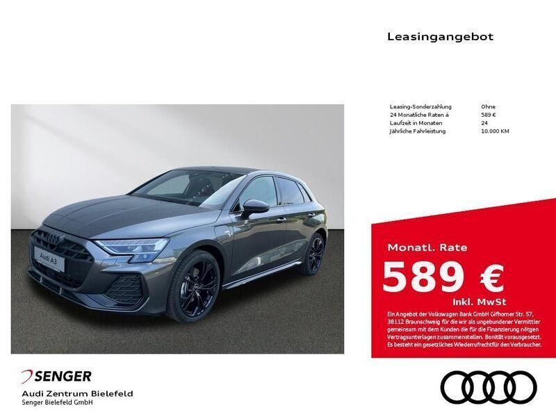 Grau Neu 2025 Audi A3 Sportback e-tron S-Line Limousine | 59.970 € - Bild 1/4