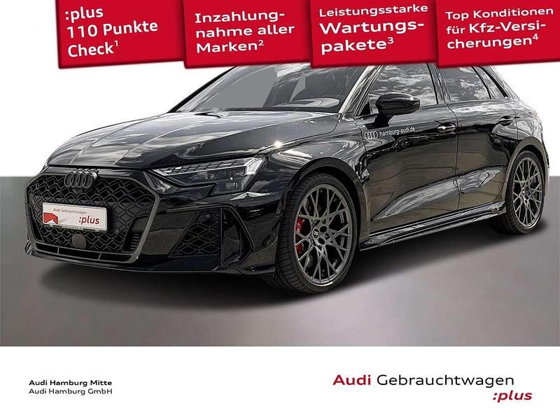 Mythosschwarz metallic Gebraucht 2025 Audi RS3 Sportback Ambiente Kleinwagen | 72.999 € (Etwas zu teuer) - Bild 1/3