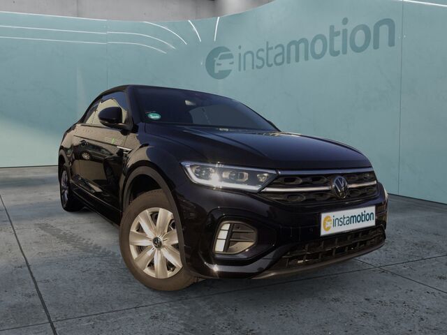 Schwarz Gebraucht 2024 VW T-Roc Cabriolet R-line Cabrio | 35.640 € (Fairer Preis) - Bild 1/2
