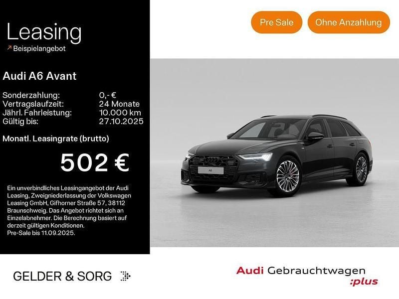 Mythosschwarz metallic Gebraucht 2024 Audi A6 S-Line Kombi | 57.980 € - Bild 1/4