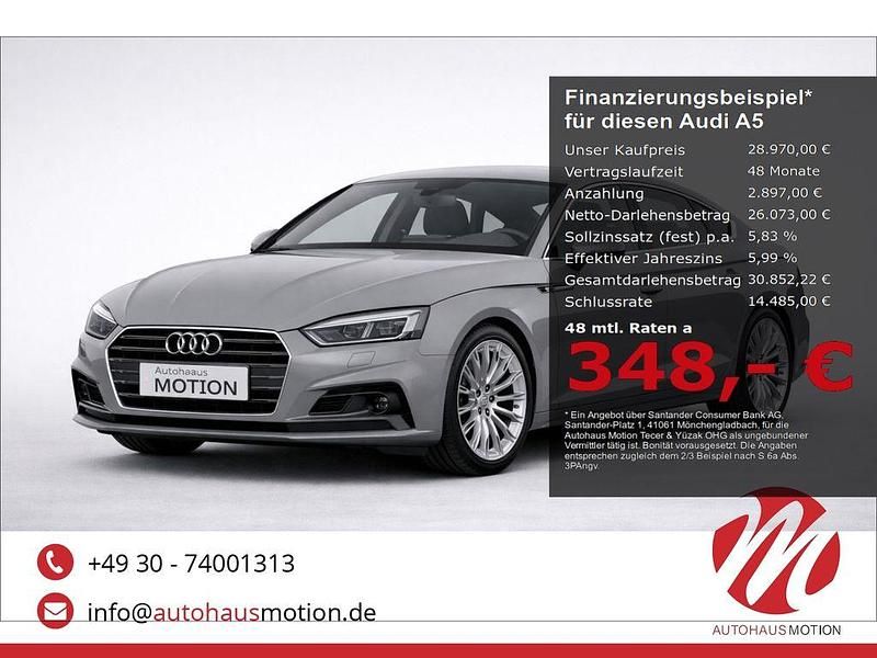 Grau Gebraucht 2019 Audi A5 Sportback Design Kleinwagen | 28.970 € (Fairer Preis) - Bild 1/2