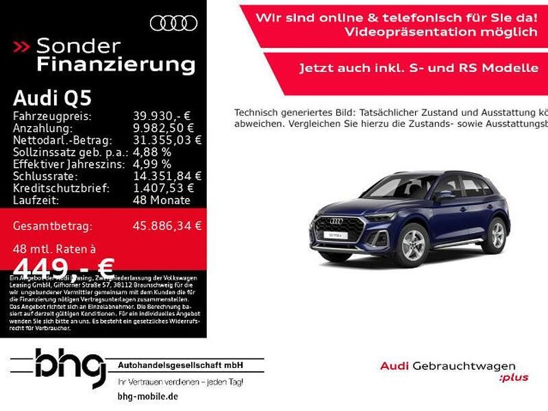 Blau Gebraucht 2021 Audi Q5 Comfort SUV | 39.930 € (Fairer Preis) - Bild 1/4