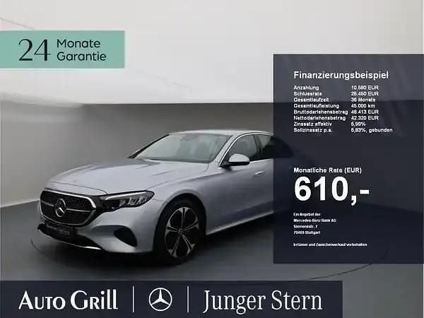 Metalliclack hightechsilber Gebraucht 2024 Mercedes E300 Limousine | 54.450 € (Guter Preis) - Bild 1/4