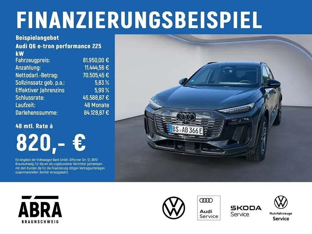 Gebraucht Audi Q6 e-tron Performance 225 kW (306 PS) 2026 Blau SUV