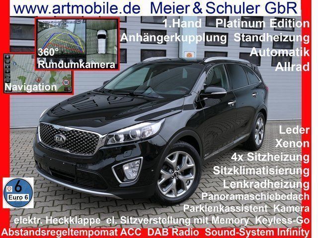 Schwarz metallic Gebraucht 2016 Kia Sorento Platinum Edition SUV | 24.900 € (Teuer) - Bild 1/4