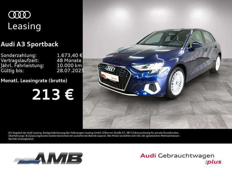 Navarrablau metallic Gebraucht 2024 Audi A3 Advanced Plus Limousine | 27.890 € (Guter Preis) - Bild 1/2