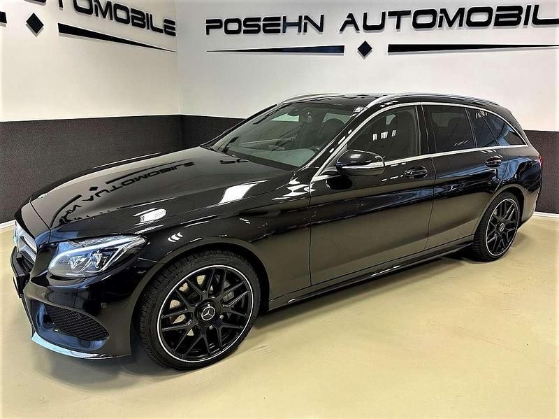 Gebraucht Mercedes C250 AMG line 204 PS (150 kW) 2015 Obsidianschwarz  lack Kombi