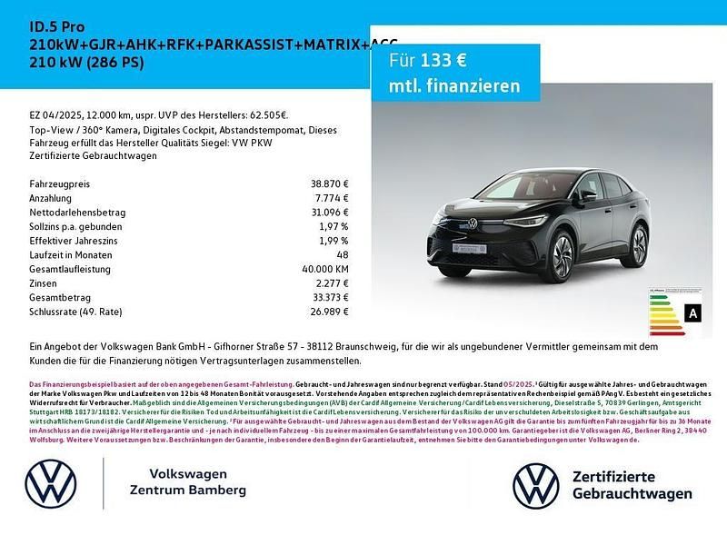 Gebraucht VW ID.5 Pro 210 kW (286 PS) 2025 Schwarz SUV