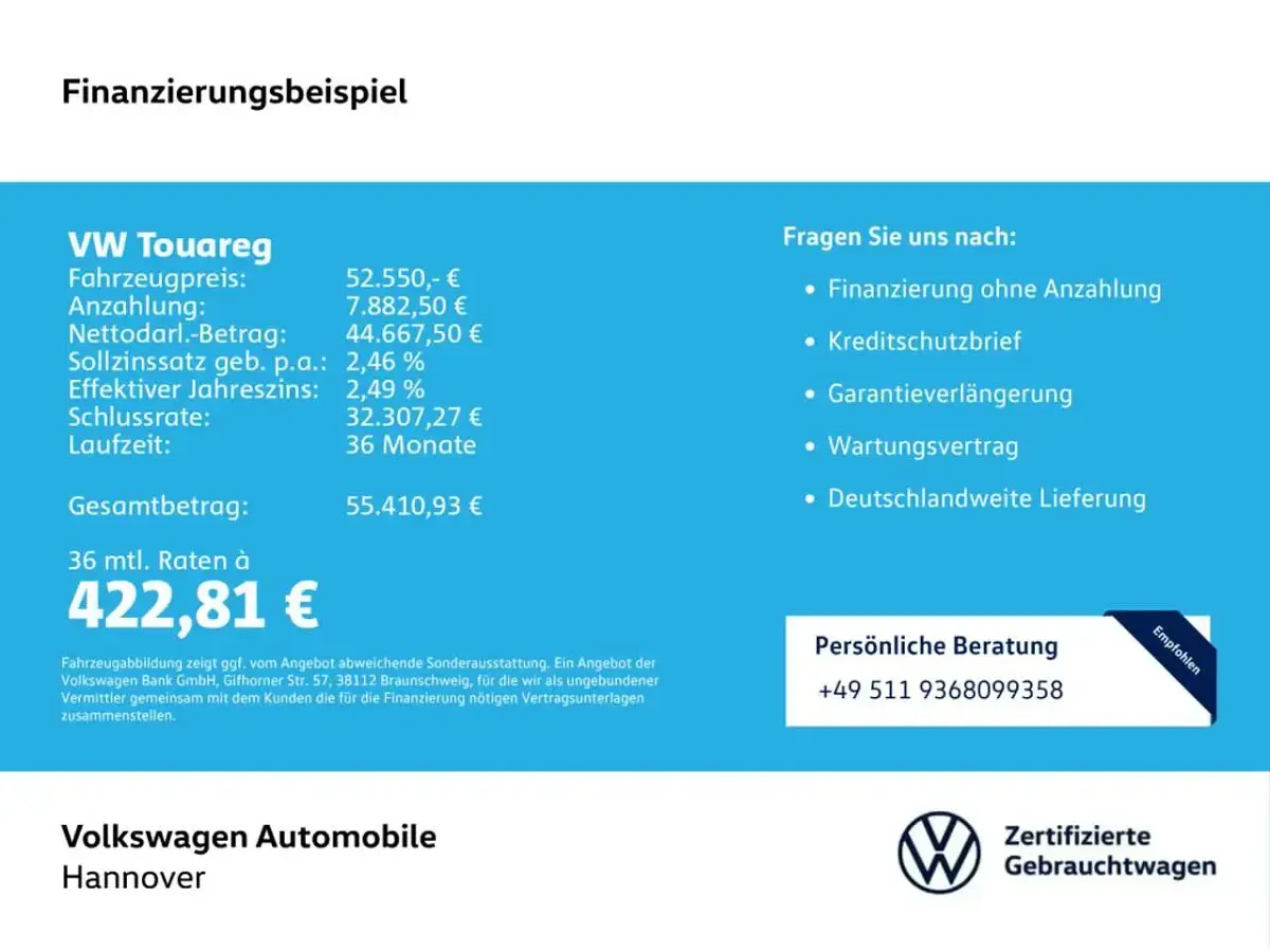 Gebraucht VW Touareg Basis 231 PS (169 kW) 2025 Grenadillschwarz metallic SUV