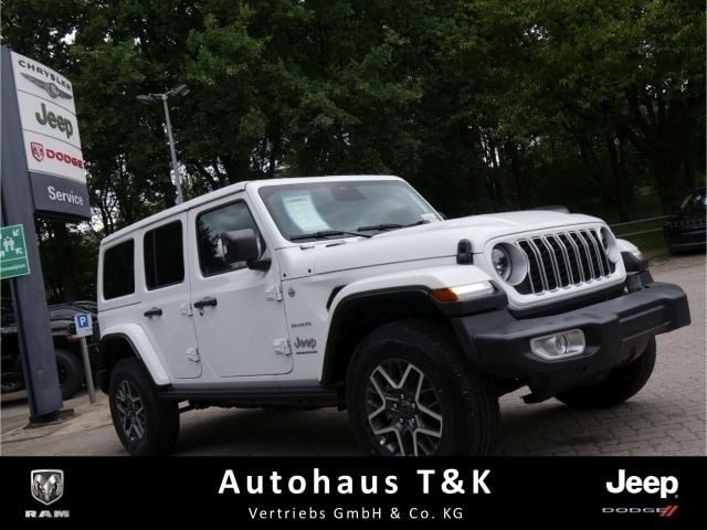 Weiss Neu 2025 Jeep Wrangler Unlimited Sahara SUV | 59.990 € (Guter Preis) - Bild 1/4