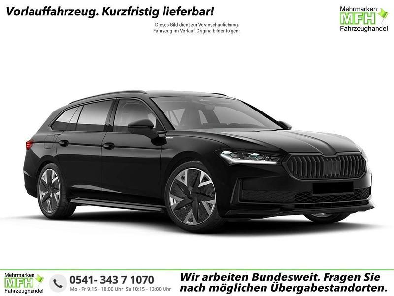 Ebony black metallic Neu 2025 Skoda Superb SportLine Kombi | 53.290 € (Fairer Preis) - Bild 1/1