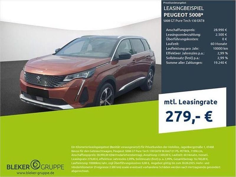 Braun Gebraucht 2023 Peugeot 5008 GT Van / Kleinbus | 28.990 € (Fairer Preis) - Bild 1/3