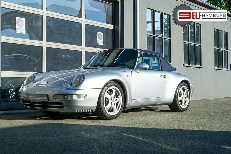 Polarsilber metallic (92e) Gebraucht 1995 Porsche 993 Cabrio | 77.900 € - Bild 1/4