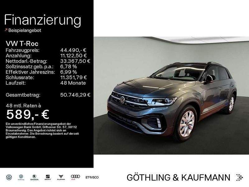 Indiumgrau metallic / schwarz Neu 2025 VW T-Roc R-line SUV | 44.490 € - Bild 1/2